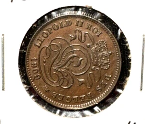 Belgium 1909 2 centimes KM 36 AU - Picture 1 of 2