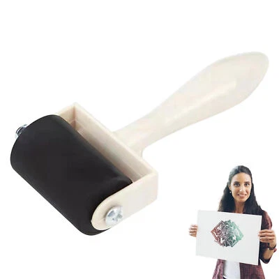 Hard Rubber Roller Printing Ink Lino Brayer Art Craft Tool Printing Roller New