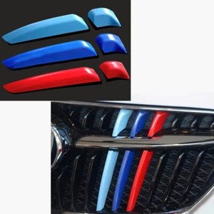 6x Para Buick Encore 2016-2019 Parrilla Superior Delantera Marco Azul Rojo Cubierta de Borde ABS - Imagen 1 de 3