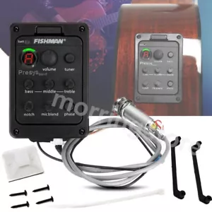 4 Band 301 EQ Tuner Equalizer Acoustic Piezo Mic Acoustic Guitar Pickup Preamp - Picture 1 of 14