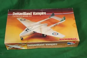 HUMBROL DeHAVILLAND KIT MODELLINO VAMPIRO 1/72 #HK72011 - Foto 1 di 1