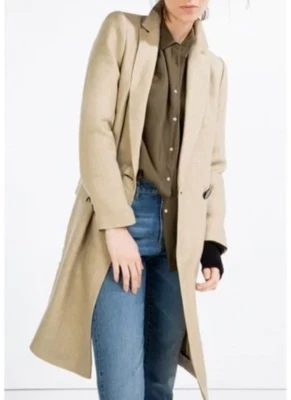 Zara Women's Beige/ Tag  Linen  Double Breasted  Trench Coat Jacket Size Medium - Image 1 of 4