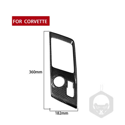 Carbon Fiber Car Console Gear Shift Panel Trim For Corvette C7 2014-19 - Image 1 of 4