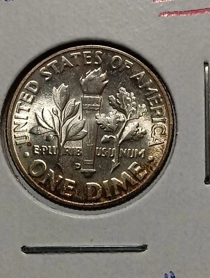 👉1948-D ROOSEVELT DIME Full Bands   BU  Choice   M/22 - Image 1 of 3