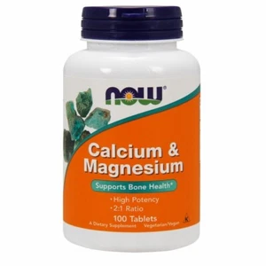 Calcium & Magnesium 500/250 mg 100 Tabs By Now Foods - Picture 1 of 1