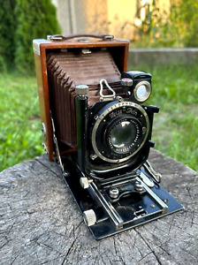 vintage ZEISS IKON Adoro folding camera 230/7 wood carl zeiss jena COMPUR  VIDE0