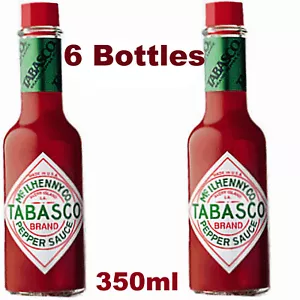 6 x 350ml Original Mcilhenny Company Tabasco Pepper Sauce Large Bottles - Picture 1 of 2