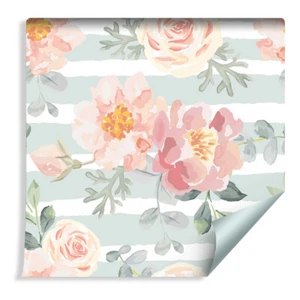 10m VLIES TAPETE Rolle Natur Rosen Pfingstrosen BLUMEN XXL 1235 - Bild 1 von 4