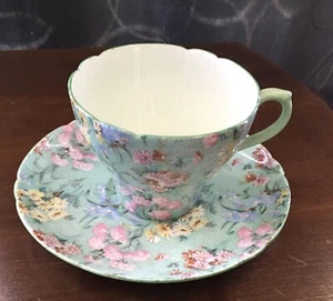 Vintage Shelley Cup & Saucer Melody Chintz,Fine Bone China, Teacup & Saucer - Picture 1 of 4