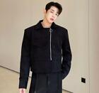 Men's New Fashion Lapel Long Sleeve Loose Short Jacket Spring Youth Casual Coats