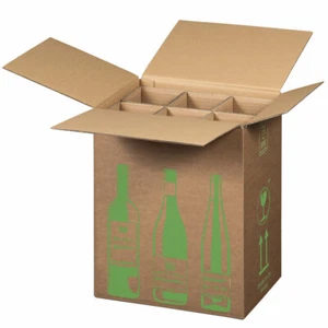 Weinversandkarton für 6 Flaschen Wein Karton Flaschen DHL zertifiziert - Bild 1 von 14