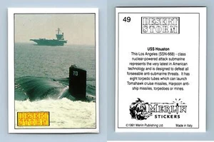 USS Houston #49 Desert Storm 1991 Merlin Sticker - Picture 1 of 1