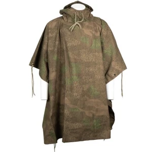 Modern WW2 Inspired Reversible Poncho - Dull Splinter Camo-German Army-Outdoor - Picture 1 of 5