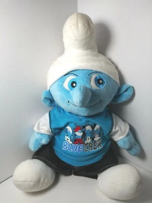 Plush Smurf 18 Inch Plush Toy Blue Crew Hoodie Outfit Build A Bear 2011 EUC - Image 1 of 4