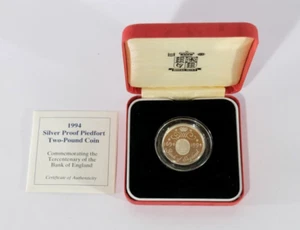1994 £2 TERCENTENARY OF THE BANK OF ENGLAND SILBER PROOF ZWEI-PFUND-MÜNZE S27. - Bild 1 von 6