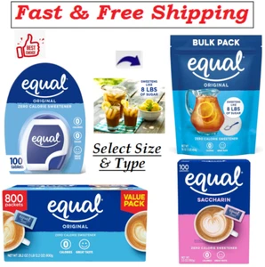 EQUAL 0 Calorie Sweetener Tablets,Aspartame&Acesulfame-K Sweetener,Select Size&T - Picture 1 of 15