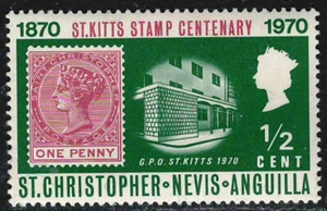 GB ST.CHRISTOPHER & NEVIS & ANGUILLA 1970 MNH Stamp 1/2c Scott# 230 Post Office - Picture 1 of 1