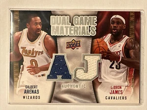 2009-10 Upper Deck - Dual Game Materials #DG-AJ Gilbert Arenas, LeBron James... - Picture 1 of 3