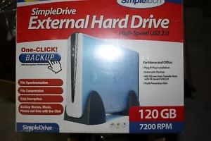 Simpletech SimpleDrive External Hard Drive 2.0 120Gb 7200RPM - Picture 1 of 2