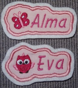 kleiner individueller Namesbutton mit Motiv Wunschfarben Applikation Aufnäher - Bild 1 von 5