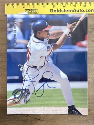 Pinnacle Zenith 1997 automático - Andruw Jones - autógrafo novato 21 de 24 8"x10" radiocontrol Foto 1 de 4