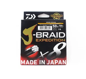 Daiwa P.E Line J Braid Expedition X8 300m 50lb Smash Orange (3361) - Picture 1 of 6