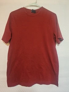 Men's H&M T-Shirt Short Sleeve SMALL S Maroon Crewneck Tee Regular Fit - Picture 1 of 6