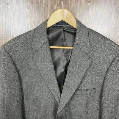 Abrigo deportivo Andrew Fezza para hombre 42S marrón texturizado lana codo parches doble ventilación Foto 1 de 4