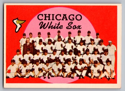 1959 TOPPS #94 CHICAGO WHITE SOX TEAM CARD W/FOX/APARICIO/WYNN UNMARKED - Image 1 of 3