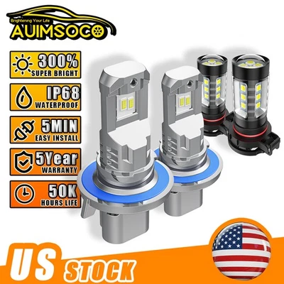 Combo 4x 6000K faros LED altos/bajos para Ram Dakota 2011 + bombillas antiniebla blancas Foto 1 de 4