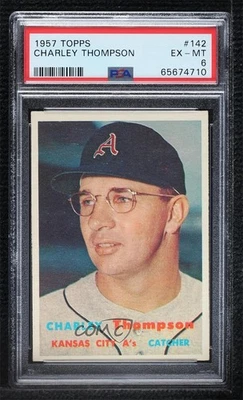 1957 Topps Charles Thompson Charley Thompson #142 PSA 6 - Image 1 of 2