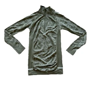 Kari Traa Butterfly Half Zip Base Layer Top Shirt Green Long Sleeve Size XS-S - Picture 1 of 11