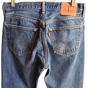 30x35 Fit Y2K Vtg Levis 501 Jeans 32x38 Tag Vintage Indy Grunge Punk Fade Mexico - Picture 1 of 6