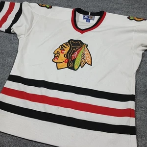 Vintage Starter Chicago Blackhawks Blank Jersey Mens L/XL NHL Hockey -Has Flecken - Bild 1 von 17