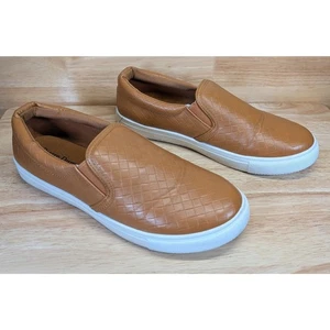 Pierre Dumas Damen 8 hellbraune gesteppte Slipper Turnschuhe Freizeit Komfort Schuhe - Bild 1 von 8