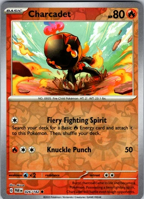 Charcadet Reverse Holo 026/182 SV04: Paradox Rift Common - NM - Image 1 of 2