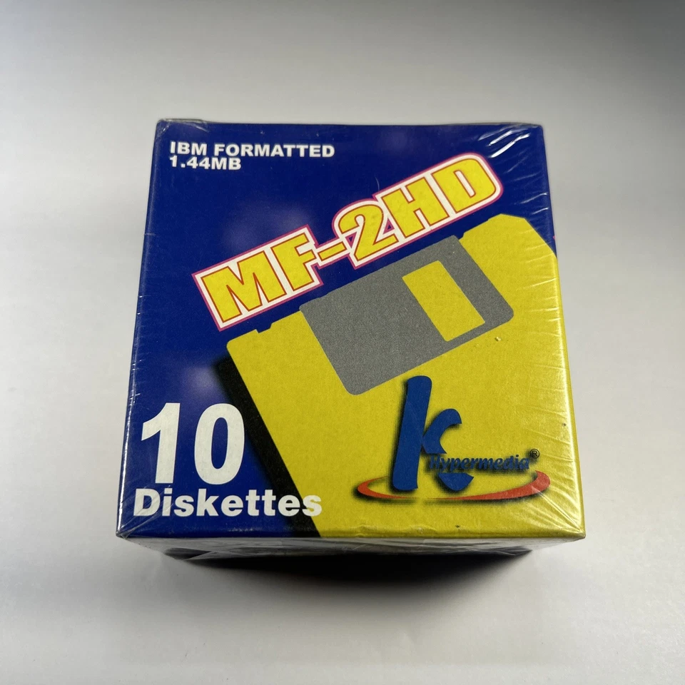 Floppy Disks 10 PK KHypermedia MF-2HD 3.5" 1.44MB IBM Formatted New Sealed - Image 1 of 1