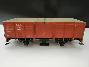 LGB 4021 vagón de alta borda con rieles aparato de limpieza Lehmann tren de jardín - Imagen 1 de 11