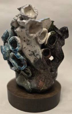 Peter Lupori 1918-2014 Artist St. Catherine University SEA FORM RAKU Sculpture  - Image 1 of 4