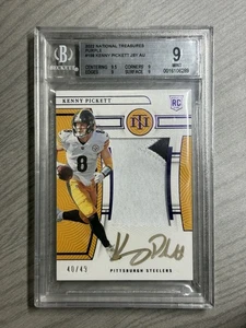 2022 National Treasures Kenny Pickett Purple Rookie Patch Auto RPA /49 BGS 9 - Picture 1 of 2