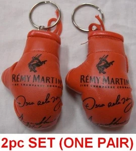 2pc set REMY MARTIN OSCAR DE LA HOYA SUGAR SHANE MOSLEY BOXING GLOVE KEYCHAIN G4 - Picture 1 of 1