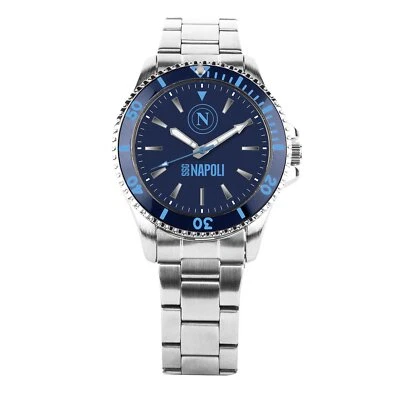 LOWELL Orologio Uomo SSC NAPOLI P-N7476UB1 Bracciale Acciaio Blu OFFICIAL