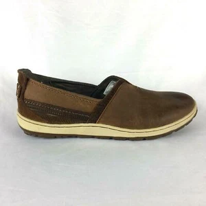 Mocasines cómodos informales sin cordones de cuero Merrell Ashland marrón nobuck para mujer 6,5 - Imagen 1 de 5