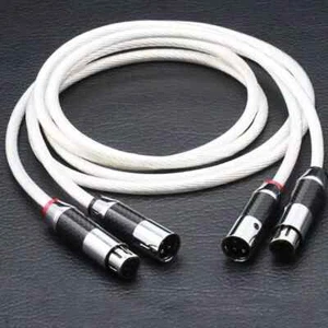 Par de cables XLR de audio HiFi enchapados en plata de 3 pines macho a hembra enchufes equilibrados - Imagen 1 de 5