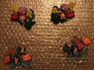 4pcs Little Mermaid Ariel Flounder Croc Shoe Charm Jibbitz Under The Sea — NEW - Picture 1 of 3