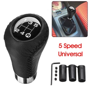 Universel 5 vitesses Pommeau levier vitesse cuir PU pour levier vitesse manuel - Bild 1 von 8