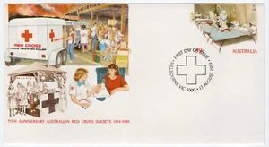 1989 FDC Australia - Australian Red Cross - 39 Cent Stamp, Melbourne Post Mark - Picture 1 of 2