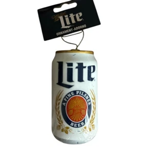 2024 RUZ Miller Lite Lata de Cerveza Bebida Imitación Comida Árbol de Navidad Decoupage Adorno - Imagen 1 de 4
