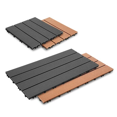 WPC Terrassenfliesen 1㎡-10㎡ Terrasse Klickfliese Stecksystem Holzfliesen DIY - Bild 1 von 4