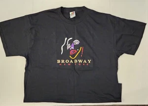 New York Broadway Play Vtg Black T-Shirt Unisex Fruit of The Loom 90s Drama - Picture 1 of 5